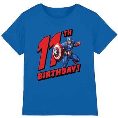 CAPTAIN AMERICA mandarin creative ltd Birthday 11 unisex barn t-tröja, koboltblå, 7–8 år för barn, Koboltblå, 7-8 år CAPTAIN AMERICA mandarin creative ltd Birthday 11 unisex barn t-tröja, koboltblå, 7–8 år för barn, Koboltblå, 7-8 år