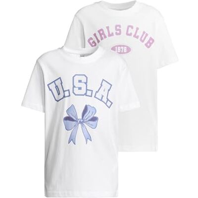 Urban Classics T-shirts för flickor 100% bomull vit + vit 122 128, Vit + vit, 122-128 Urban Classics T-shirts för flickor 100% bomull vit + vit 122 128, Vit + vit, 122-128