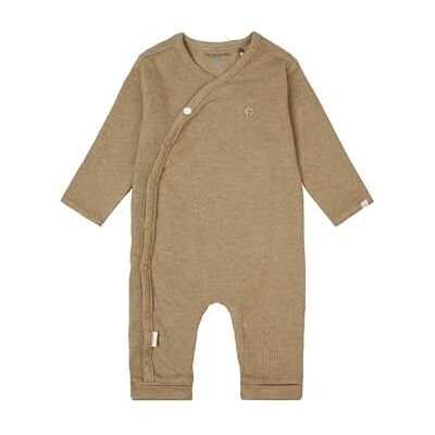 Noppies Unisex Baby U Playsuit Ls Rib Nevis sparkdräkt för småbarn, Ljusgrön melerad, 44 Noppies Unisex Baby U Playsuit Ls Rib Nevis sparkdräkt för småbarn, Ljusgrön melerad, 44