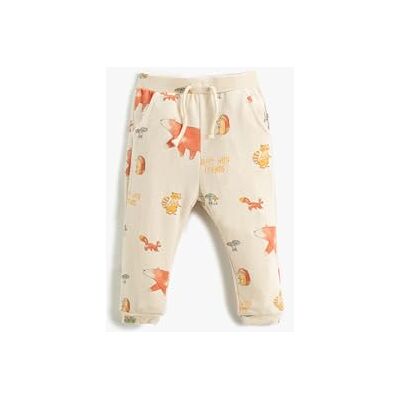 Koton Babyboys mjuk touch joggare ficka detalj dragsko sweatpants, Ecru Design (0d1), 9-12 månader Koton Babyboys mjuk touch joggare ficka detalj dragsko sweatpants, Ecru Design (0d1), 9-12 månader