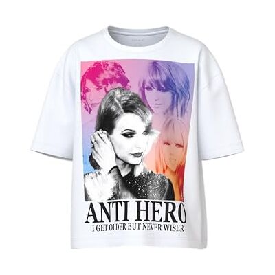 NAME IT Nkfjixibi Tswift Ss RLX toppbox himmel, Ljus vit, 116 NAME IT Nkfjixibi Tswift Ss RLX toppbox himmel, Ljus vit, 116