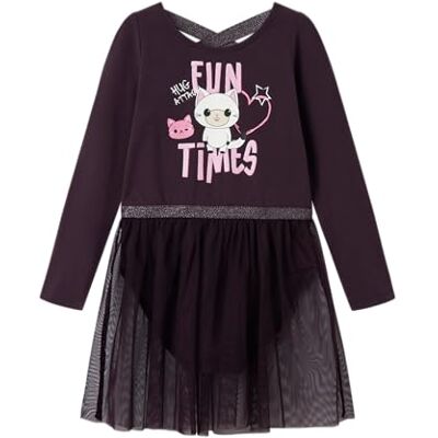 NAME IT flicka Nmfjustine Gabby Gymsuit Bfu body, Plum Perfect, 110 NAME IT flicka Nmfjustine Gabby Gymsuit Bfu body, Plum Perfect, 110