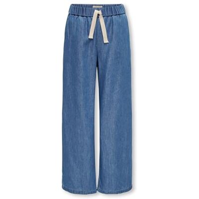 KIDS ONLY Flickor breda ben jeans KOGBEA Palazzo DNM trosa, storlek: 134, färg: medium blå denim KIDS ONLY Flickor breda ben jeans KOGBEA Palazzo DNM trosa, storlek: 134, färg: medium blå denim