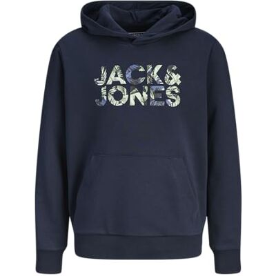 JACK & JONES Jjeff-logotyp sweat Hood Mni, Sky Captain, 116 JACK & JONES Jjeff-logotyp sweat Hood Mni, Sky Captain, 116