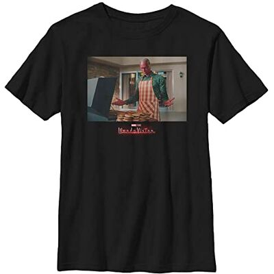 Marvel Likeness WandaVision Color Tricks Boy's Premium Solid Crew Tee, svart, Youth X-Small, svart, XS Marvel Likeness WandaVision Color Tricks Boy's Premium Solid Crew Tee, svart, Youth X-Small, svart, XS