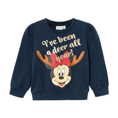 NAME IT Namn IT flicka sweatshirt Mimmi Pigg jul, Mörk safir, 98 NAME IT Namn IT flicka sweatshirt Mimmi Pigg jul, Mörk safir, 98