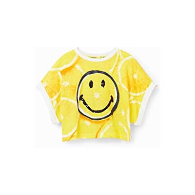 Desigual Girl's TS_Smiley Limon 8026 AMORITO T-shirt, gul, 4 år, GUL, 4 År Desigual Girl's TS_Smiley Limon 8026 AMORITO T-shirt, gul, 4 år, GUL, 4 År