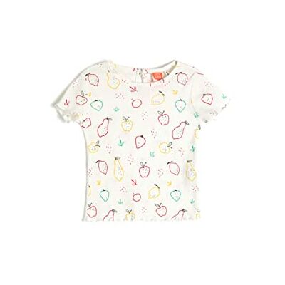 Koton Babygirls kortärmad crew neck tryckt bomull t-shirt, Ecru Design (0d1), 1-18 Monate Koton Babygirls kortärmad crew neck tryckt bomull t-shirt, Ecru Design (0d1), 1-18 Monate