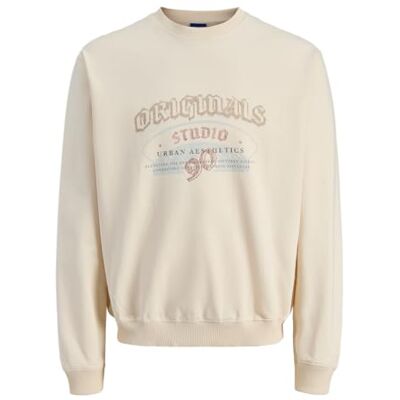 JACK & JONES JUNIOR Jormeadows Front Sweat Crew Neck Jnr, Antik vit, 152 JACK & JONES JUNIOR Jormeadows Front Sweat Crew Neck Jnr, Antik vit, 152