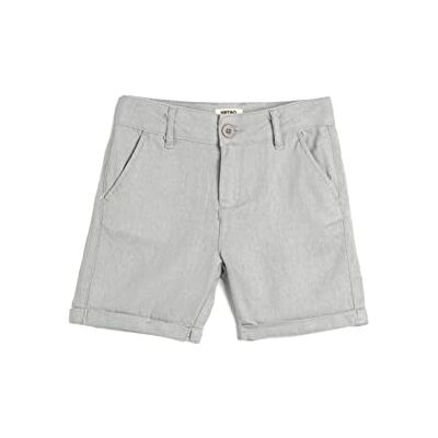 Koton Boys's Linne dragsko fickor shorts, Grå (031), 6-7 år Koton Boys's Linne dragsko fickor shorts, Grå (031), 6-7 år