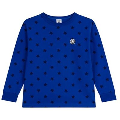 Petit Bateau Långärmad T-shirt med bomullstryck för barn, Olympic + kväll, 6 �r Petit Bateau Långärmad T-shirt med bomullstryck för barn, Olympic + kväll, 6 �r