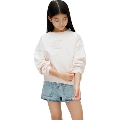 Calvin flicka Ck Crewneck sweatshirt LVCKSJB26G andra tröjor, rosa (pärla 12-1304 Tcx), 12 år Calvin flicka Ck Crewneck sweatshirt LVCKSJB26G andra tröjor, rosa (pärla 12-1304 Tcx), 12 år