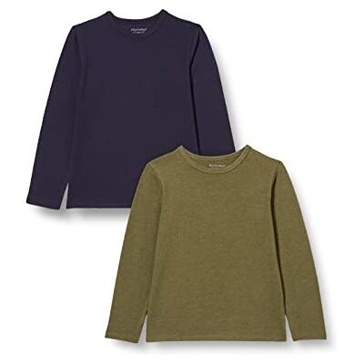 MINYMO Unisex barn Basic 34-T LS (2-pack) skjorta, Dark Oliv, 92, Mörk oliv MINYMO Unisex barn Basic 34-T LS (2-pack) skjorta, Dark Oliv, 92, Mörk oliv
