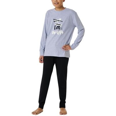 Schiesser pyjamas för pojkar, Gråmel._181994, 140 Schiesser pyjamas för pojkar, Gråmel._181994, 140