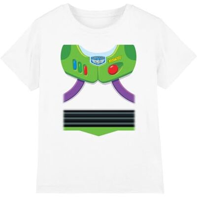 Toy Story Buzz Lightyear kostym unisex barn t-shirt, vit, 3-4 år, Vitt, 3-4 År Toy Story Buzz Lightyear kostym unisex barn t-shirt, vit, 3-4 år, Vitt, 3-4 År