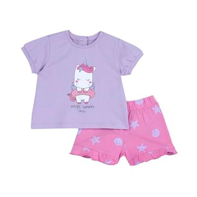 Chicco , Barnkläder, T-shirt och shorts, med håll och söta mönster, designade i Italien, babykläder 0–24 månader, födelsepresentidéer, Lila, 9 mesi Chicco , Barnkläder, T-shirt och shorts, med håll och söta mönster, designade i Italien, babykläder 0–24 månader, födelsepresentidéer, Lila, 9 mesi
