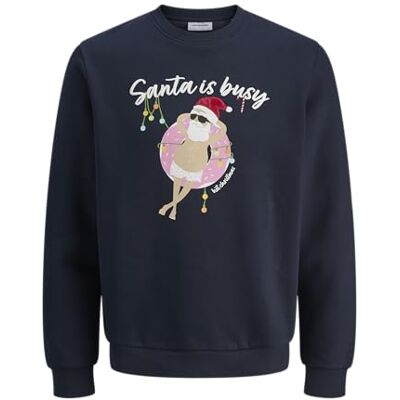 JACK & JONES JUNIOR Jjchristmas Sweat Crew Neck Jnr, Sky Captain, 128 JACK & JONES JUNIOR Jjchristmas Sweat Crew Neck Jnr, Sky Captain, 128