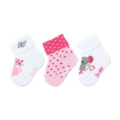 Sterntaler Unisex barn baby strumpor 3-pack kattstrumpor, vita, normala, Vit Sterntaler Unisex barn baby strumpor 3-pack kattstrumpor, vita, normala, Vit