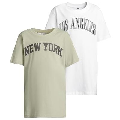 Urban Classics T-shirt för flickor, 100% bomull, vit + softsalvia, 122–128, Vit + softsalvia, 122-128 Urban Classics T-shirt för flickor, 100% bomull, vit + softsalvia, 122–128, Vit + softsalvia, 122-128