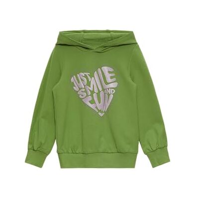 s.Oliver Junior sweatshirt med huva och glittertryck, 7450, 116-122 Große Größen s.Oliver Junior sweatshirt med huva och glittertryck, 7450, 116-122 Große Größen