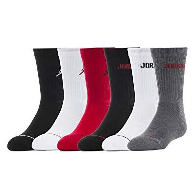Jordan Legend Crew 6Pk Strumpor för pojkar, Gym Red(Black), 5/7 År Jordan Legend Crew 6Pk Strumpor för pojkar, Gym Red(Black), 5/7 År