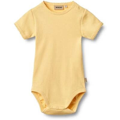 Wheat Vauat flicka Rib body sparkdräkt S/S Lace Elisa GOTS certifierad Wheat Vauat flicka Rib body sparkdräkt S/S Lace Elisa GOTS certifierad