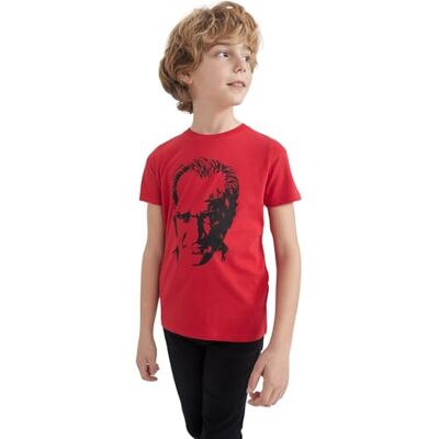 DeFacto T-shirt för pojkar, röd, 11-12 År DeFacto T-shirt för pojkar, röd, 11-12 År
