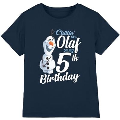 Disney Frozen Chillin Like Olaf 5:e födelsedagen unisex barn t-shirt, marinblå, 5-6 år, Marinblått Xsp, 5-6 År Disney Frozen Chillin Like Olaf 5:e födelsedagen unisex barn t-shirt, marinblå, 5-6 år, Marinblått Xsp, 5-6 År