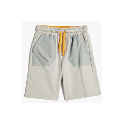 Koton Boys's dragsko fickor bomull parachute tyg detaljshorts, Grå (031), 7-8 år Koton Boys's dragsko fickor bomull parachute tyg detaljshorts, Grå (031), 7-8 år