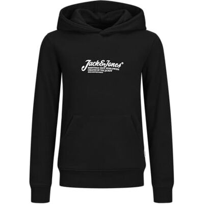 JACK & JONES Jjbeau Sweat Hood Jnr, svart, 140 JACK & JONES Jjbeau Sweat Hood Jnr, svart, 140