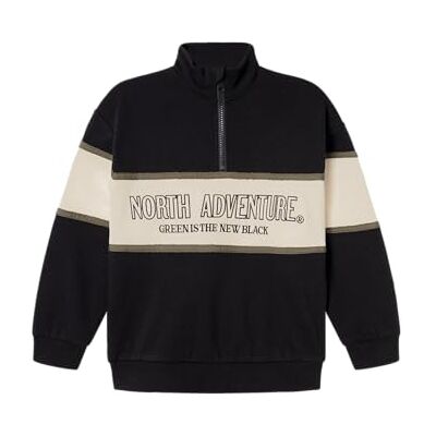 NAME IT Pojke sweatshirt avslappnad passform, svart, 116 NAME IT Pojke sweatshirt avslappnad passform, svart, 116
