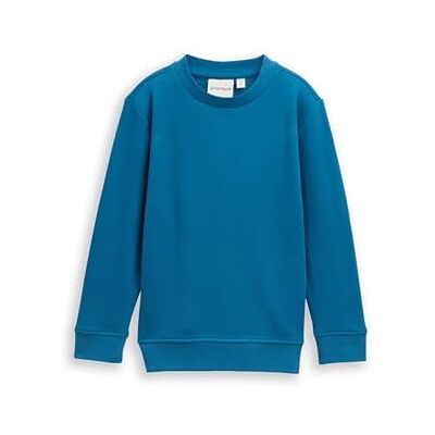 TOM TAILOR Barn pojkar sweatshirt, 12909 – Mörkt kakelgrön, 92 TOM TAILOR Barn pojkar sweatshirt, 12909 – Mörkt kakelgrön, 92