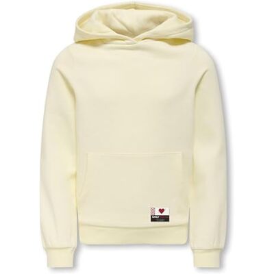 Only & Kids Kognoomi-vinta etikett Ls Hood Cs SWT Noos, Antik vit, 110-116 Only & Kids Kognoomi-vinta etikett Ls Hood Cs SWT Noos, Antik vit, 110-116