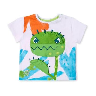 Tuc Tuc Baby pojke kortärmad t-shirt i vitt med tryck, Vit, 1 år Tuc Tuc Baby pojke kortärmad t-shirt i vitt med tryck, Vit, 1 år