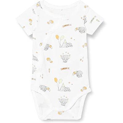 NAME IT Namn IT Unisex Nbnpolva Ss Wrap Body, Ljus vit, 56 NAME IT Namn IT Unisex Nbnpolva Ss Wrap Body, Ljus vit, 56