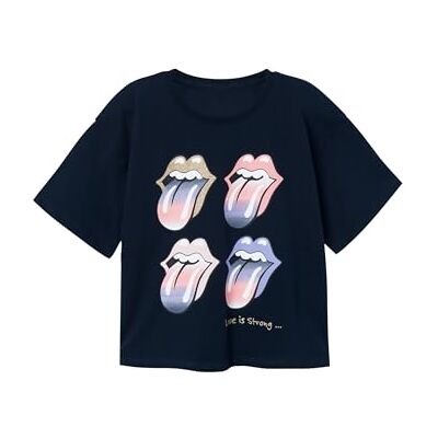 NAME IT Namn det flicka t-shirt The Rolling Stones, Mörk safir, 122-128 NAME IT Namn det flicka t-shirt The Rolling Stones, Mörk safir, 122-128
