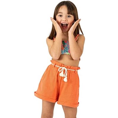 Charanga Flickor sordenita casual shorts, Korallröd, 5-6 År Charanga Flickor sordenita casual shorts, Korallröd, 5-6 År