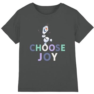 Disney Frozen Choose Joy with Olaf unisex barn t-shirt, träkol, 7-8 år, Träkol, 7-8 År Disney Frozen Choose Joy with Olaf unisex barn t-shirt, träkol, 7-8 år, Träkol, 7-8 År