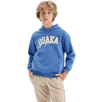 DeFacto Hoodie pojkar – huvtröja för pojkar (blå, 5/6 Y), blå, 5-6 år DeFacto Hoodie pojkar – huvtröja för pojkar (blå, 5/6 Y), blå, 5-6 år