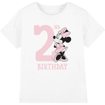 Minnie Mimmi Pigg 2:a födelsedagen skjorta flickor t-shirt, vit, 7-8 år, Vitt, 7-8 År Minnie Mimmi Pigg 2:a födelsedagen skjorta flickor t-shirt, vit, 7-8 år, Vitt, 7-8 År
