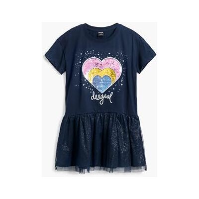 Desigual Apple Klänning för flickor, Blå, 6 år Desigual Apple Klänning för flickor, Blå, 6 år