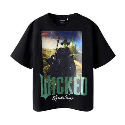 NAME IT Nkfnira Wicked Ss Nreg Top Box Sky, svart, 134-140 NAME IT Nkfnira Wicked Ss Nreg Top Box Sky, svart, 134-140
