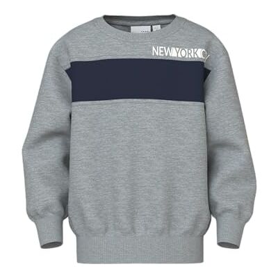 NAME IT Namn IT Nmmvance Ls Nreg Sweat Bru, Grå melange, 104 NAME IT Namn IT Nmmvance Ls Nreg Sweat Bru, Grå melange, 104
