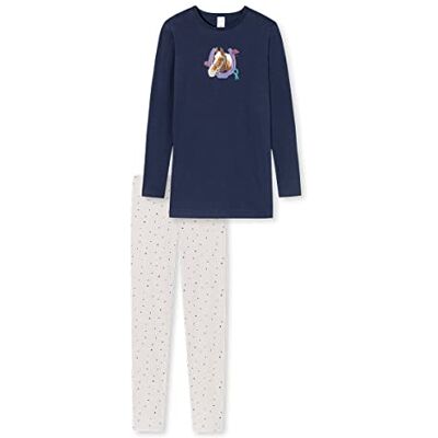 Schiesser Flickor pyjamas lång pyjamas-set, mörkblå, 128 Schiesser Flickor pyjamas lång pyjamas-set, mörkblå, 128