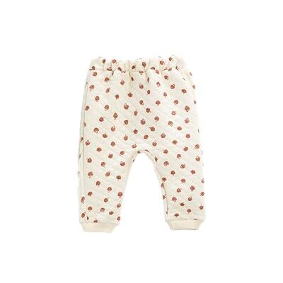 Koton Babygirls quiltade joggingbyxor, elastiska midjeband, sweatpants, Beige design (0d5), 9-12 månader Koton Babygirls quiltade joggingbyxor, elastiska midjeband, sweatpants, Beige design (0d5), 9-12 månader