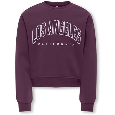 LDKEKDF Only & Kids Kogsweat Life Ls Crew Ovz Stat SWT Noos, mauve wine, 110-116 LDKEKDF Only & Kids Kogsweat Life Ls Crew Ovz Stat SWT Noos, mauve wine, 110-116