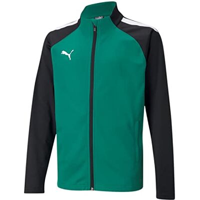 PUMA unisex barn träningsjacka Teamliga träningsjacka Jr, Peppar grön- svart, 116 PUMA unisex barn träningsjacka Teamliga träningsjacka Jr, Peppar grön- svart, 116