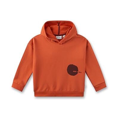 Sanetta Pojkar orange Högkvalitativ och mysig ekologisk bomull sweatshirt med huva och cirkelmotiv Barnkläder, apelsin, 128 Sanetta Pojkar orange Högkvalitativ och mysig ekologisk bomull sweatshirt med huva och cirkelmotiv Barnkläder, apelsin, 128