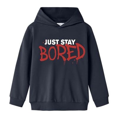 NAME IT Nkmsafe BOD Nreg Sweat Wh Bru Box Sky, marinblå blazer, 134-140 NAME IT Nkmsafe BOD Nreg Sweat Wh Bru Box Sky, marinblå blazer, 134-140