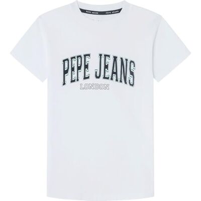 Pepe Jeans Bain T-shirt för barn, Vit (vit vit), 10 år Pepe Jeans Bain T-shirt för barn, Vit (vit vit), 10 år